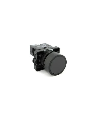 Pulsador negro rasante con retorno 1 NA IP20 Ø22mm - 1