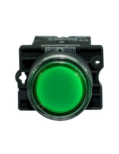 Pulsador luminoso verde 1 NA 230V Ø22mm - 2