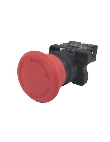 Pulsador rojo paro de emergencia 1NC Ø40mm - 1