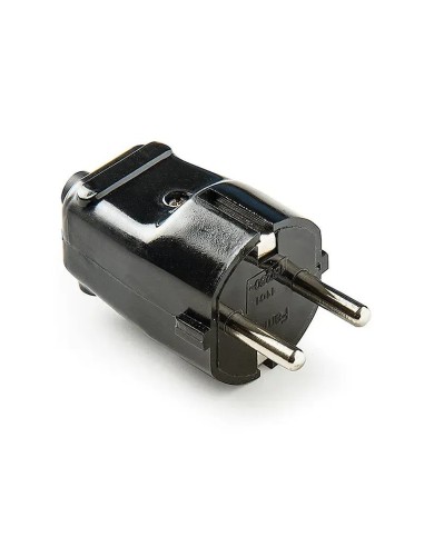 Clavija ø4,8mm Famatel 1101-N negro 16A 250V con TT lateral - 1