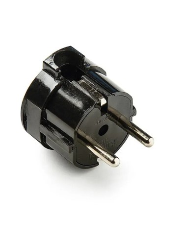 Clavija aérea ø4,8mm Famatel 1102-N negro 16A 250V con TT lateral - 1