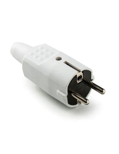 Clavija PVC de goma ø4,8mm Famatel 1104B blanco 16A 250V - 2