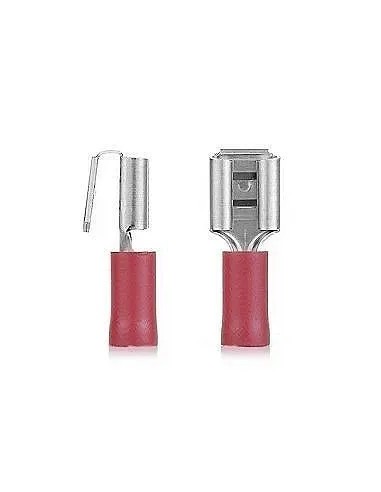 Terminal faston macho/hembra rojo 6,3MM - 1