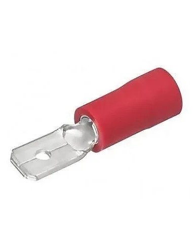 Terminal faston macho PVC preaislado rojo 2,8MM - 1