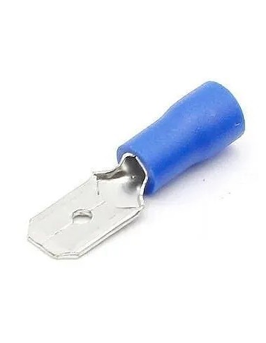 Terminal faston macho PVC preaislado azul 2,8MM - 1