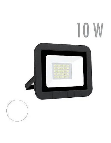 Proyector LED plano negro 10W.Fría - 1