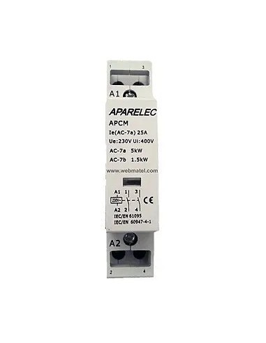 Contactor modular 20A 2NO 1 Módulo - Aparelec - 1