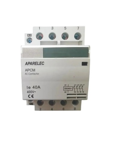 Contactor modular 63A 4NO 3 Módulos - Aparelec - 1