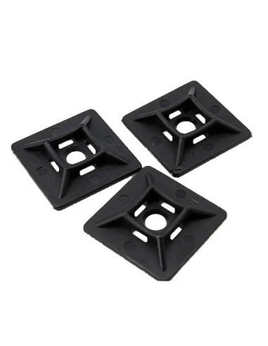 Base adhesiva 27x27 mm negra - 1