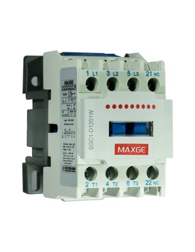 Contactor en corriente alterna 3P (NO)+1NC 4KW 9A 24 - 415V AC - Maxge - 1