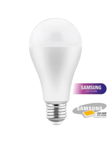 Bombilla LED chip samsung estándar Matel E27 18W (Fría, Cálida, Neutra) - 1