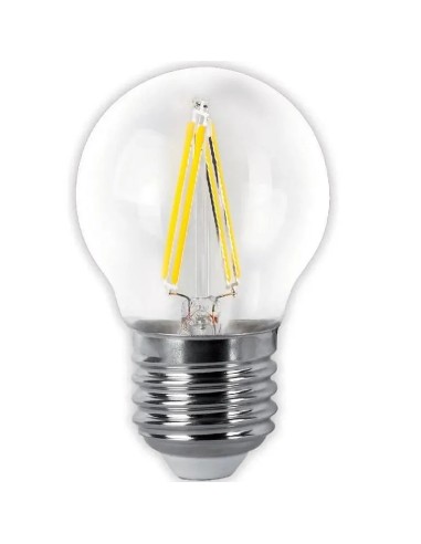 Bombilla LED filamento esférica clara E27 6W (Fría, Cálida) - 1