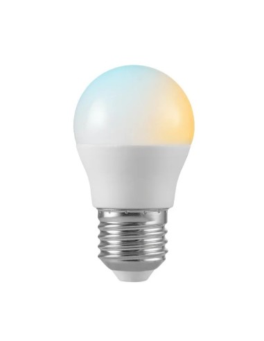 Bombilla LED Smart WiFi esférica regulable E27 5,5W CCT