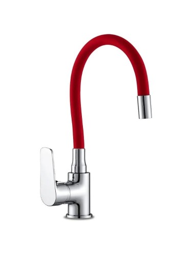 Grifo de Cocina Fregadero Caño Goma Flexible Rojo serie Java Artic - 1