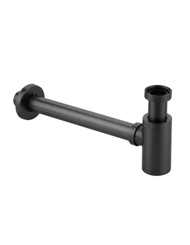 Sifón Visto Lavabo Negro Mate 1 1/4" x 32MM Artic - 1