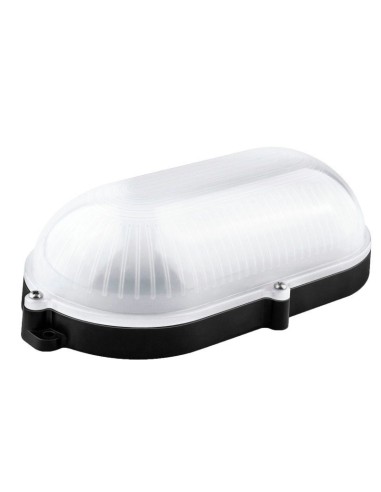 Plafón LED Oval IP65 Exterior Negro Matel 9W (Fría, Cálida y Neutra) - 1