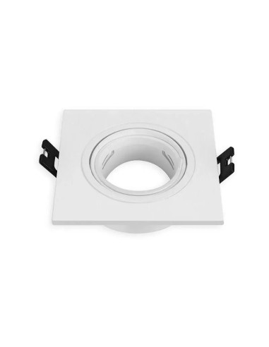 Kit Aro Downlight Cuadrado Sencillo Ø75 mm Blanco - 1