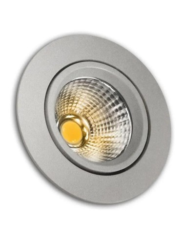 Aro LED Basculante Redondo Plata COB Matel 5W - 1