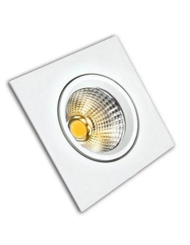 Aro LED Basculante Cuadrado Blanco COB Matel 5W - 1