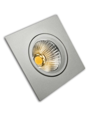 Aro LED Basculante Cuadrado COB Plata 5W Matel - 1