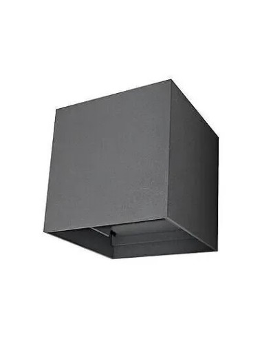 Aplique de Pared Exterior LED Luxe Cubo Gris Matel IP54 6W - 1