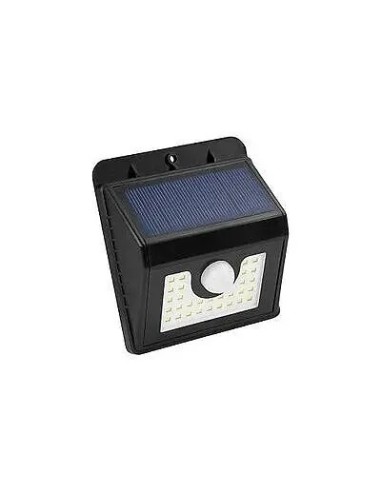 Aplique de Pared Exterior Solar LED Negro Sensor 4W IP65 Korpass - 1