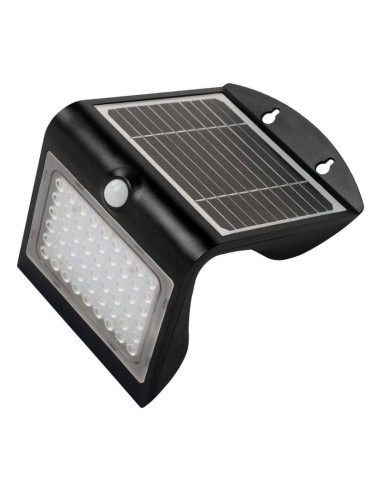 Aplique LED Solar Exterior Negro 4W con Sensor Korpass - 1