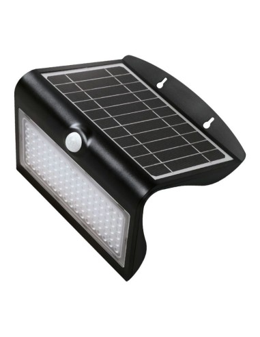 Aplique Exterior LED Solar Negro con Sensor 8W Korpass - 1