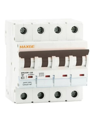 Interruptor Magnetotérmico 10-63A 4 Polos corriente continua 1000V - 1