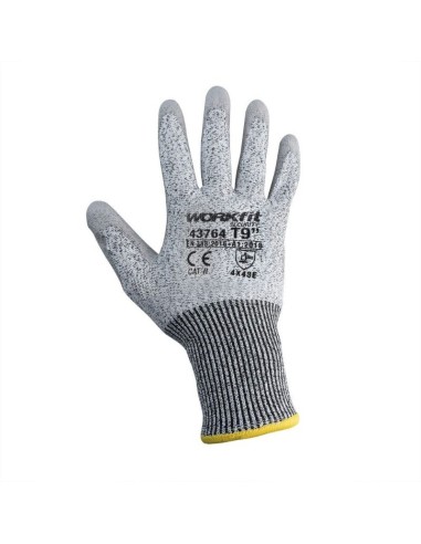 Guantes Anticorte Poliuretano Nylon Workfit Talla 6-10