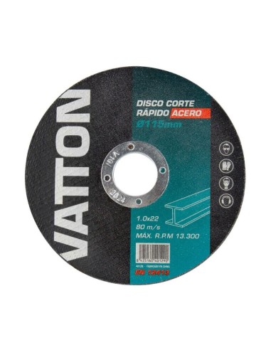 Disco de Corte Rápido para Acero 115x1MM Vatton