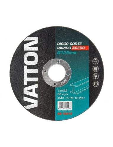 Disco de Corte para Acero 125x1MM Vatton