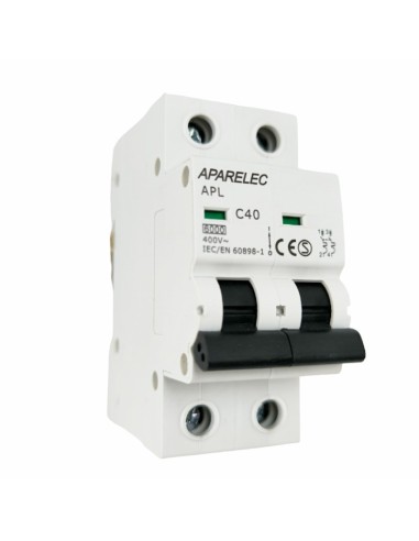 Interruptor Magnetotérmico 2P 6-63A 6KA Aparelec Tipo AC