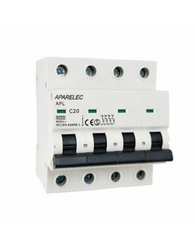 Interruptor Magnetotérmico 10-63A 4P 6kA Aparelec clase AC