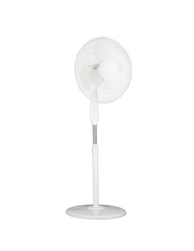 Ventilador de Pie con Base Redonda 45W Blanco 3 Velocidades Kuken