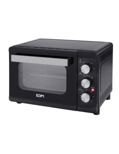 Horno EDM Eléctrico Sobremesa Negro 1380W 23 Litros 07578