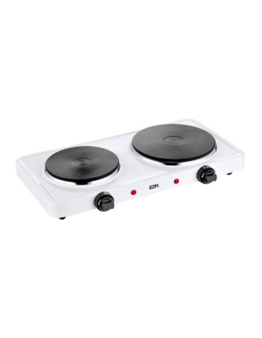 Cocina Eléctrica Blanca 2 Fuegos 1000-1500W EDM 07661