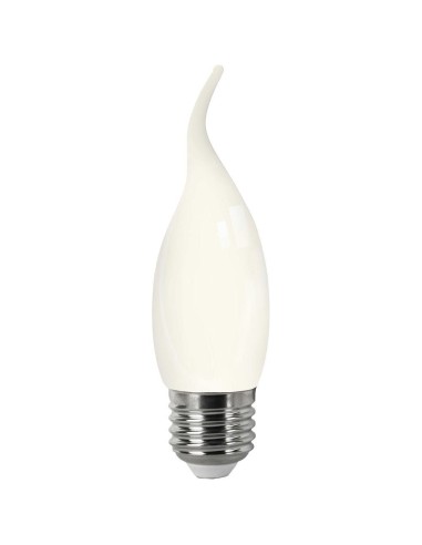 Bombilla LED E27 Filamento Vela Flama Opal C37 4W Matel