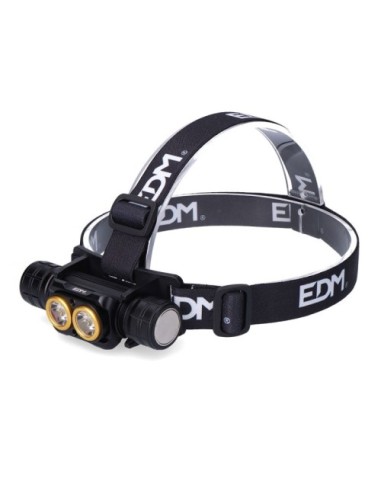 Linterna Frontal LED EDM 3000Lm 36160 4 Modos de Luz 36160