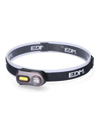 Linterna Frontal EDM 2 LEDs 3 + 5W Recargable con USB 36416