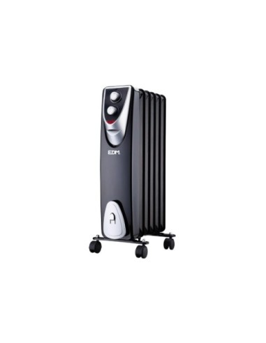 Radiador "Black Edition" Sin Aceite (6 elementos) 1000W EDM 07126