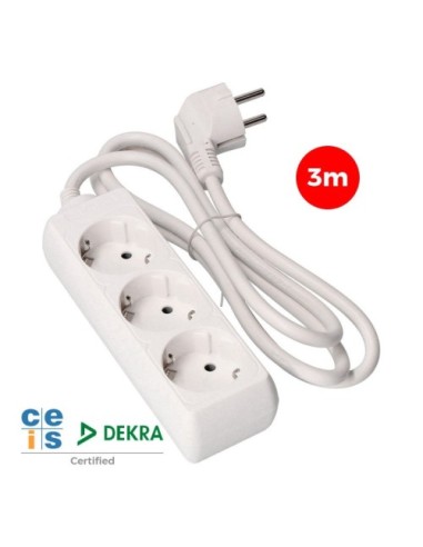 Regleta 3 Tomas T/TL 16A Schuko con Cable 3 Metros EDM 41033