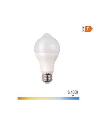 Bombilla LED E27 Crepuscular y  Movimiento EDM A60 12W