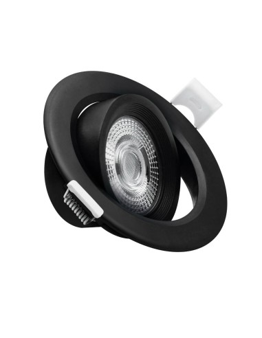 Foco Downlight LED Orientable Redondo Empotrable Negro 7W CCT