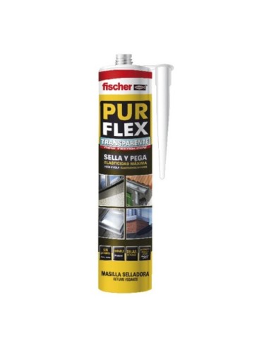 Adhesivo Poliuretano Purflex Transparente 310ML 522204 Fischer