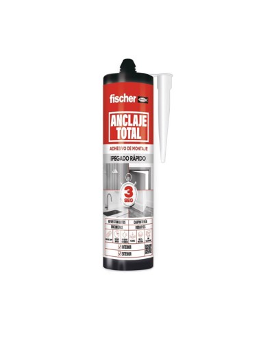 Adhesivo de Montaje Fischer Anclaje Total Pegado Blanco 290ML