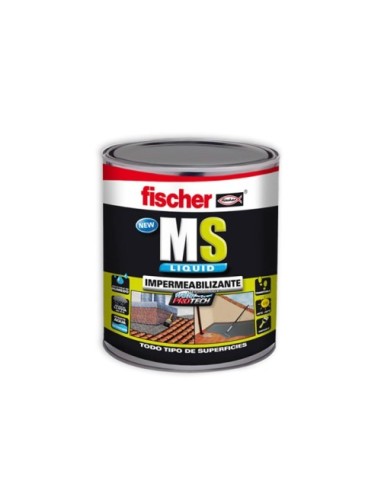 Pintura Impermeabilizante MS Líquido 1KG Gris 534615 Fischer