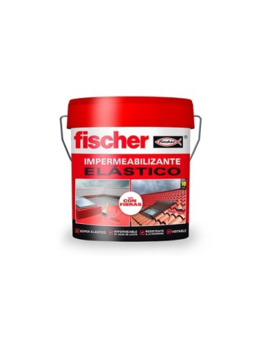 Pintura Impermeabilizante 750ML Rojo Con Fibras 558428 Fischer