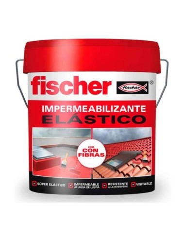 Pintura Impermeabilizante Con Fibras 15 Litros Gris 547154 Fischer