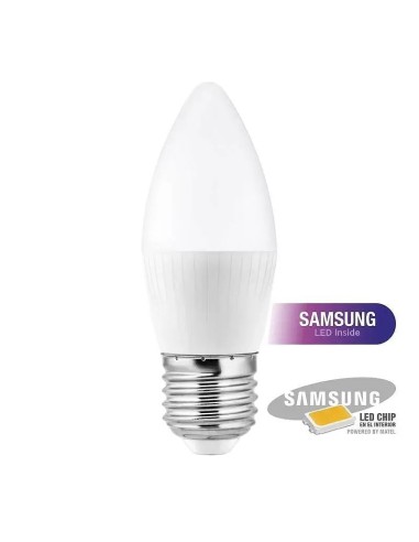 Bombilla LED chip samsung vela matel E27 5W.(Fría, Cálida, Neutra) - 1